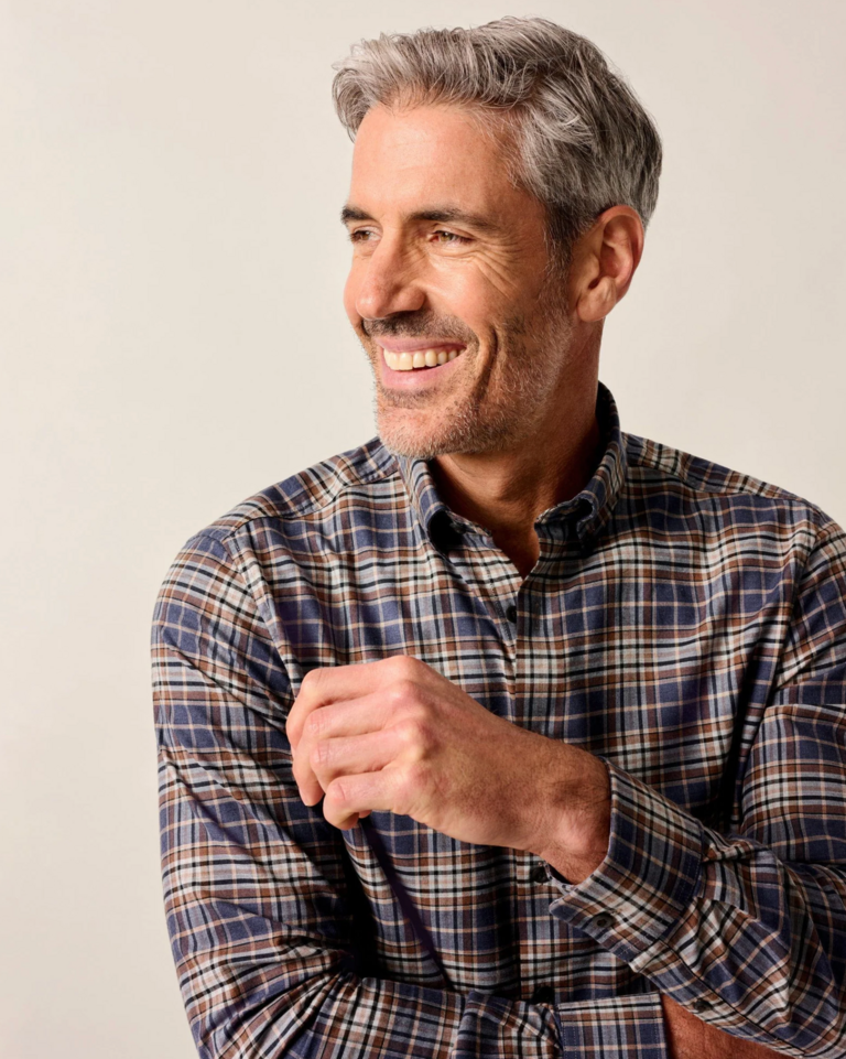 JOHNNIE-O PERFORMANCE FLANNEL BUTTON DOWN SHIRT - KAMPER