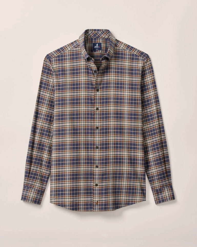 JOHNNIE-O PERFORMANCE FLANNEL BUTTON DOWN SHIRT - KAMPER