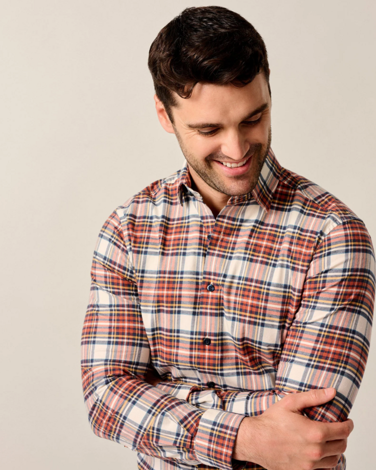 JOHNNIE-O PERFORMANCE FLANNEL BUTTON DOWN SHIRT - KNICK