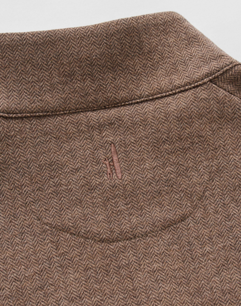 JOHNNIE-O RUBIN HERRINGBONE COTTON CASHMERE 1/4 ZIP PULLOVER