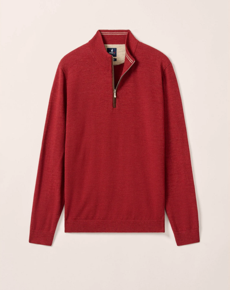 JOHNNIE-O RAYNOR MERINO 1/4 ZIP SWEATER