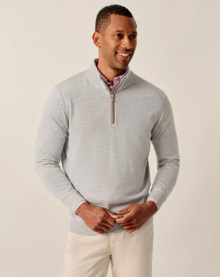 JOHNNIE-O RAYNOR MERINO 1/4 ZIP SWEATER
