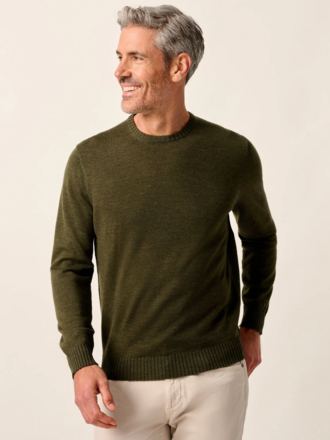 JOHNNIE-O RONALD MERINO WOOL CREWNECK SWEATER