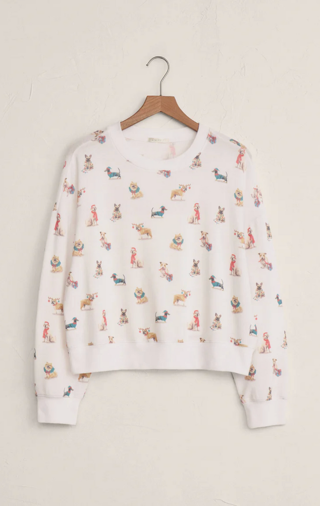 Z SUPPLY LOUNGE COZY UP PUP LONG SLEEVE TOP