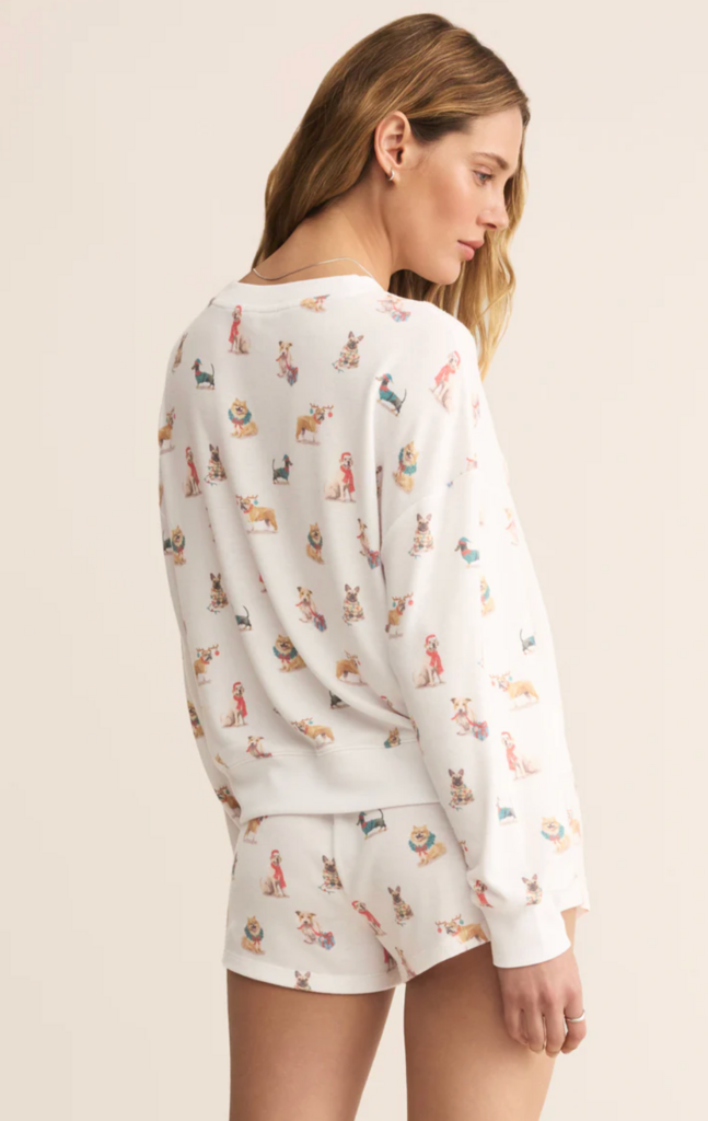 Z SUPPLY LOUNGE COZY UP PUP LONG SLEEVE TOP