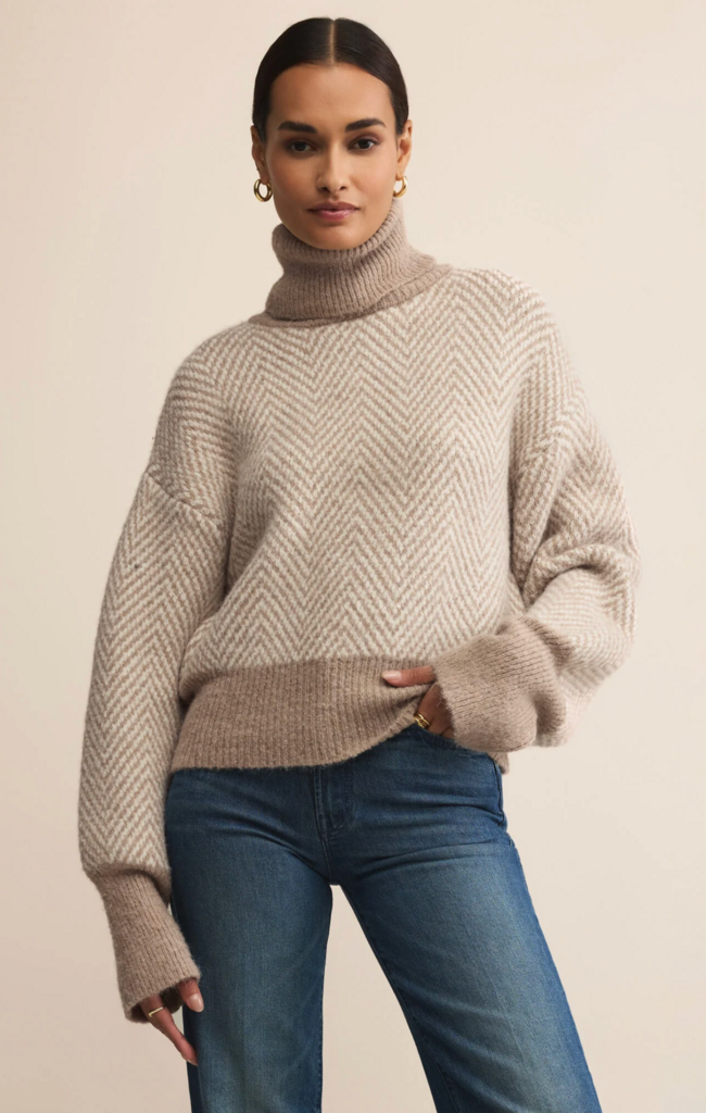 Z SUPPLY BALKAN FUNNEL NECK SWEATER