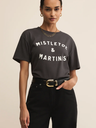 Z SUPPLY MISTLETOE BOYFRIEND TEE