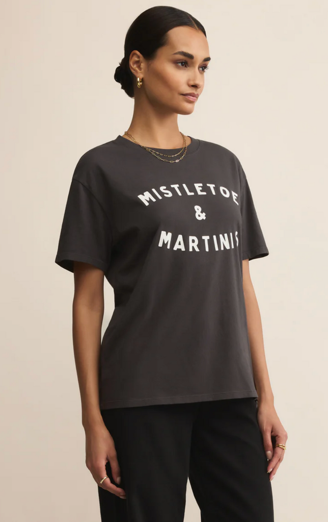 Z SUPPLY MISTLETOE BOYFRIEND TEE