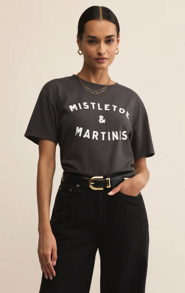 Z SUPPLY MISTLETOE BOYFRIEND TEE