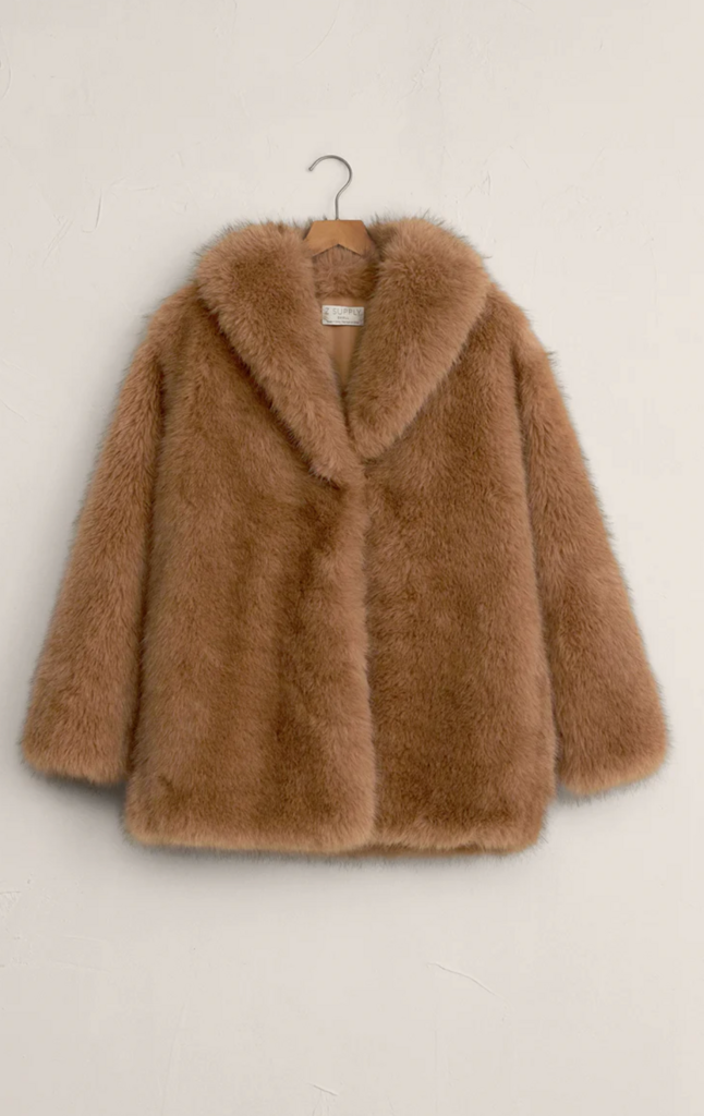Z SUPPLY LOGAN FAUX FUR COAT