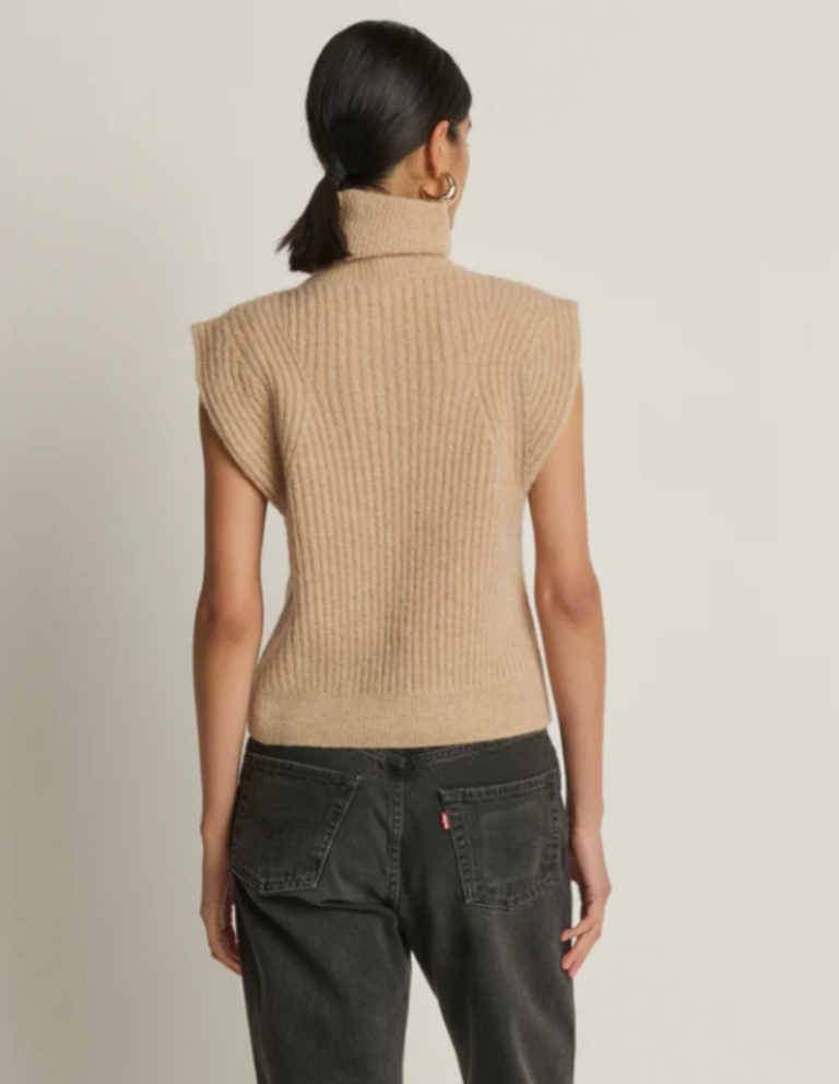 NATION LTD ISHA TURTLENECK TANK SHINY MOONBEAM