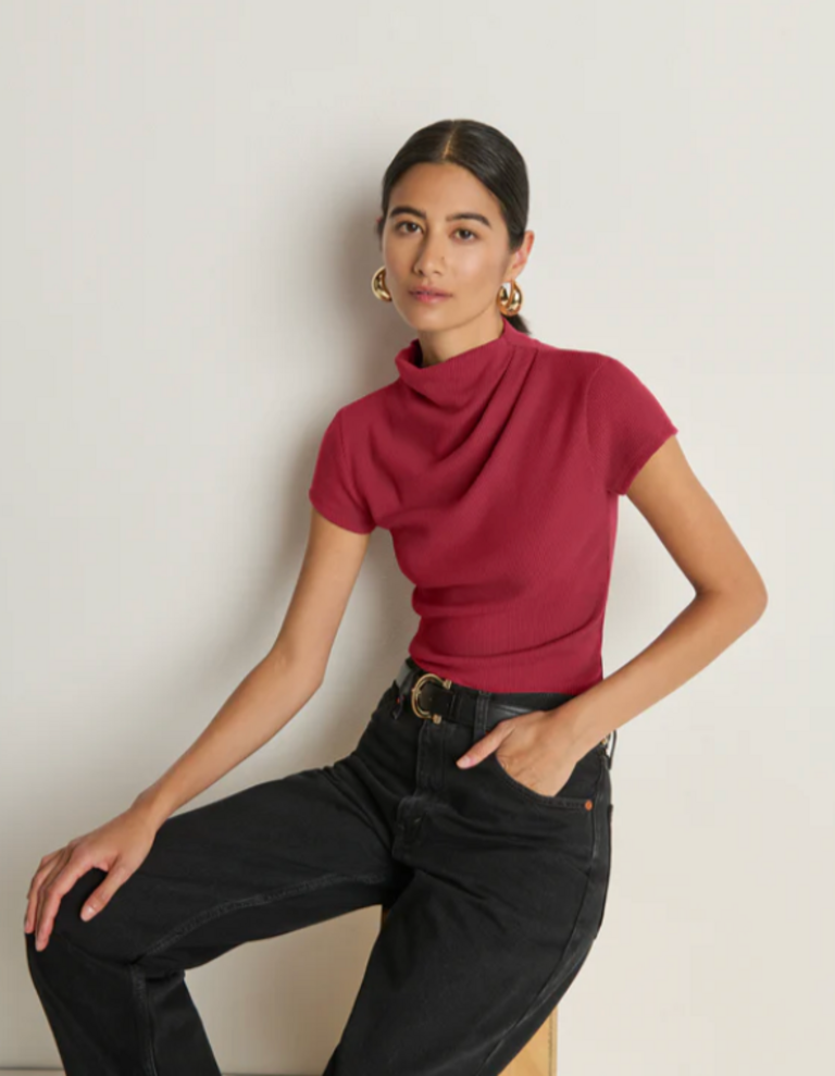 NATION LTD KATIE DRAPED TOP SNAGRIA