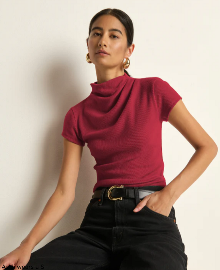 NATION LTD KATIE DRAPED TOP SNAGRIA