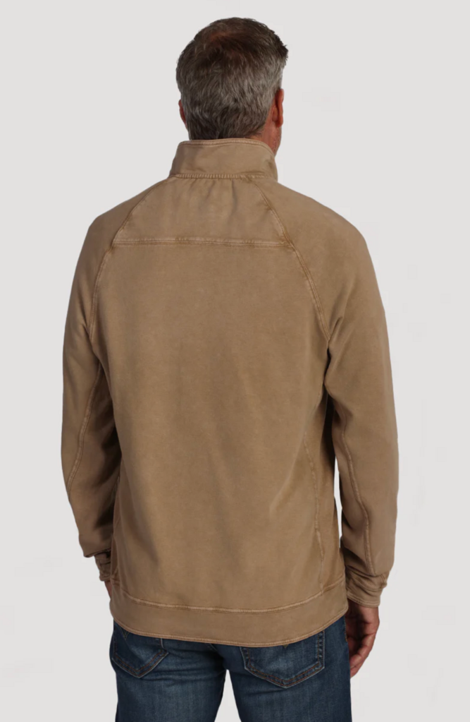 TRUE GRIT VINTAGE CASHMERE HEATHER FLEECE QUARTER ZIP