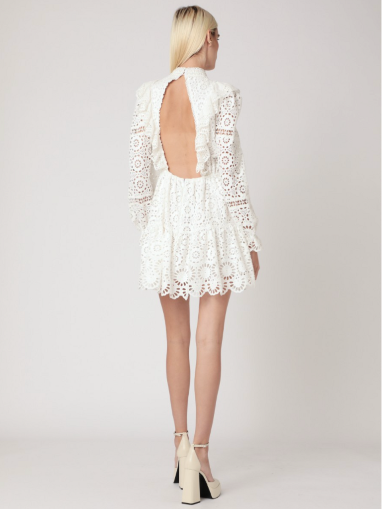 BERENICE RILEY EMBROIDERED MINI DRESS
