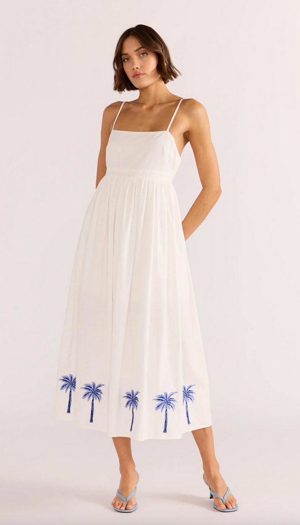 MINKPINK ISADORA EMBROIDERED MIDI DRESS