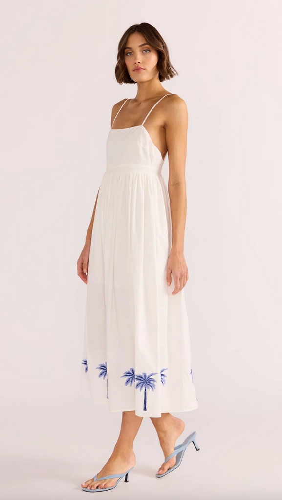 MINKPINK ISADORA EMBROIDERED MIDI DRESS