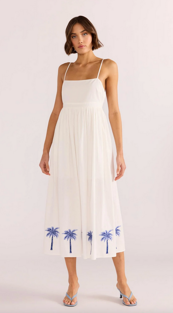 MINKPINK ISADORA EMBROIDERED MIDI DRESS
