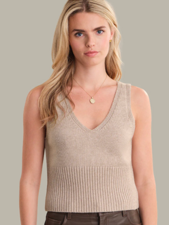 525 AMERICA BRYNN V NECK TANK TOAST HEATHER