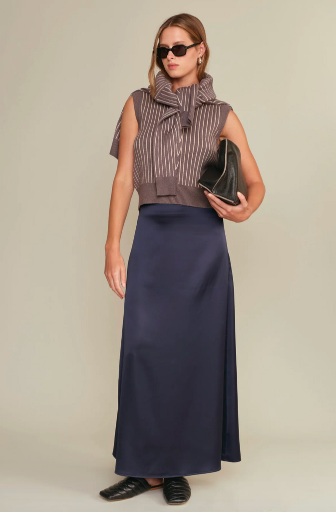 DÈLUC MARCUS SKIRT NAVY