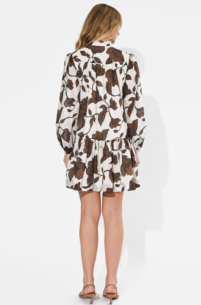 SHARON LONG SLEEVE COTTON DRESS