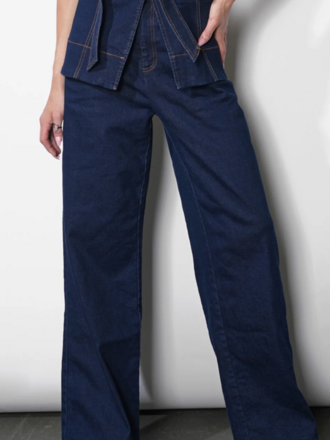 LUNA WIDE LEG DENIM TROUSERS