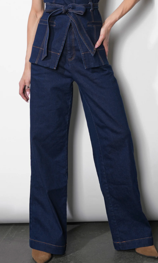 LUNA WIDE LEG DENIM TROUSERS