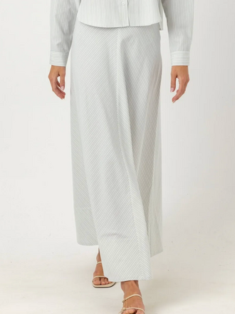 MATILDA SKIRT SILVER TOP STITCH