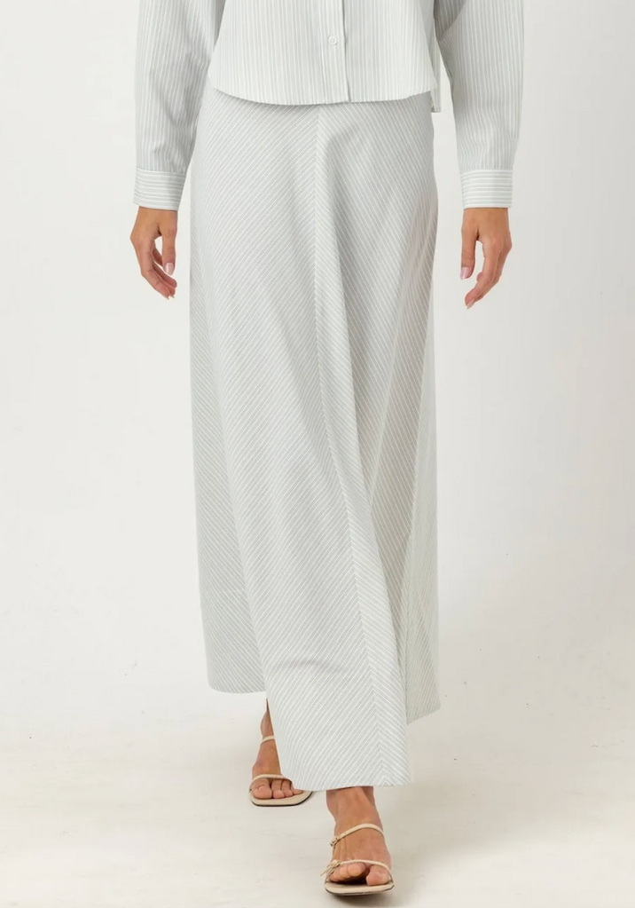 MATILDA SKIRT SILVER TOP STITCH