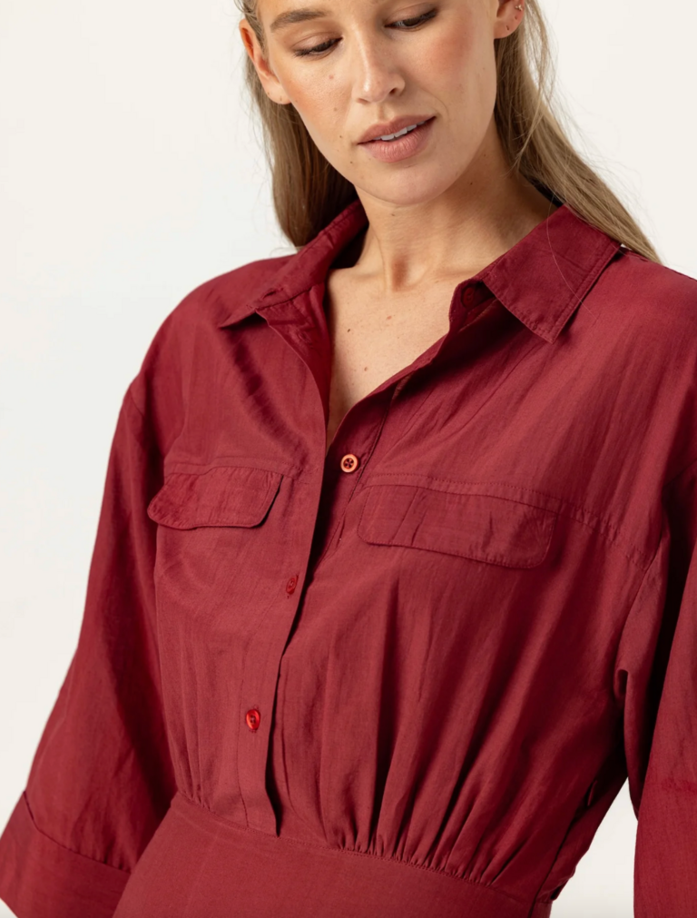 GABRIELLA DRESS SYRAH