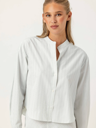 SADIE SHIRT SILVER TOP STITCH
