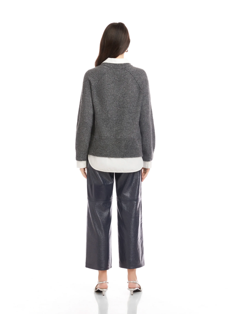 FIFTEEN TWENTY CARRIE MIXED MEDIA SWEATER