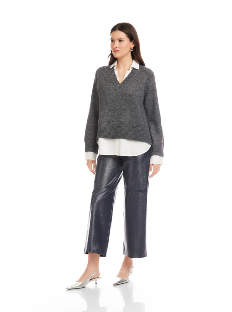 FIFTEEN TWENTY CARRIE MIXED MEDIA SWEATER