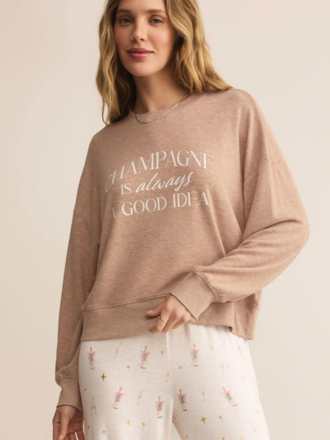 Z SUPPLY CHAMPAGNE LONG SLEEVE SHIRT