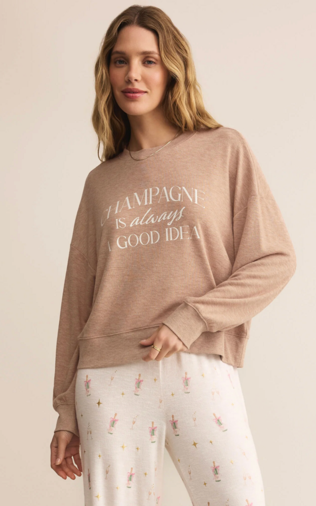 Z SUPPLY CHAMPAGNE LONG SLEEVE SHIRT