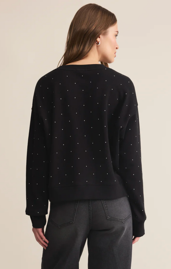 Z SUPPLY SPARKLE EMBELLISHED SWEATSHIRT