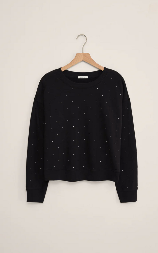 Z SUPPLY SPARKLE EMBELLISHED SWEATSHIRT