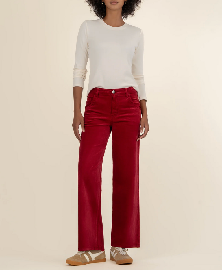 KUT JEAN VELVETEEN HIGH RISE FLARE