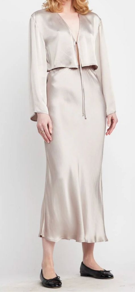 LUNA SLIP SKIRT SNOW