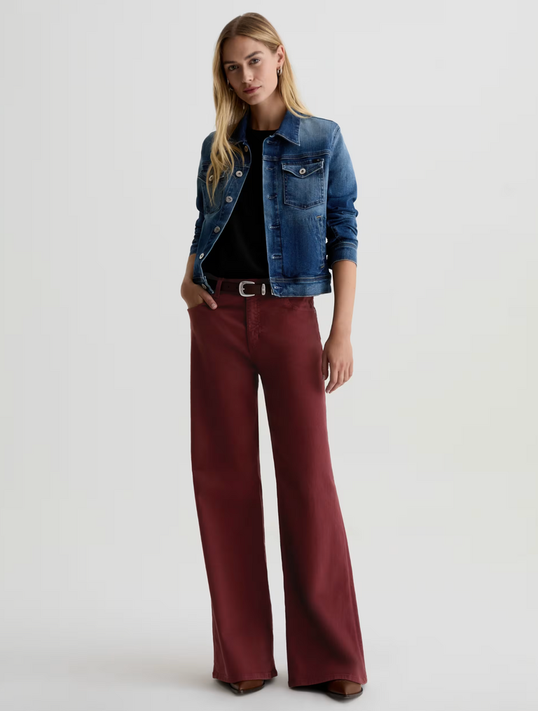 AG JEANS SAIGE MID RISE WIDE LEG