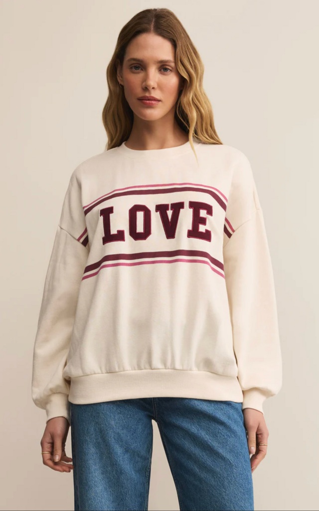 Z SUPPLY OVERSIZED LOVE SWEATSHIRT