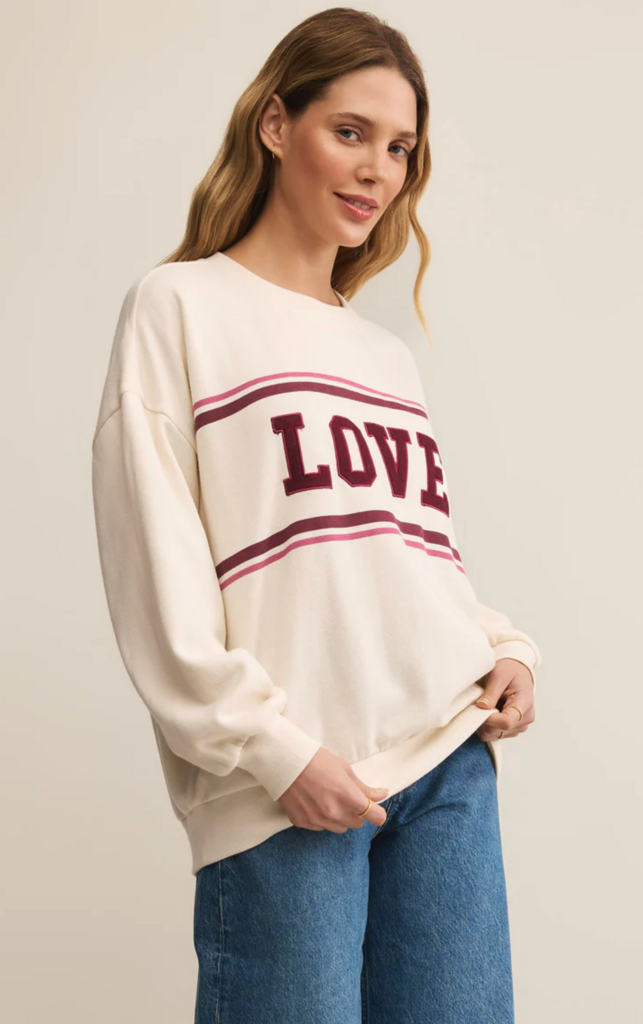 Z SUPPLY OVERSIZED LOVE SWEATSHIRT