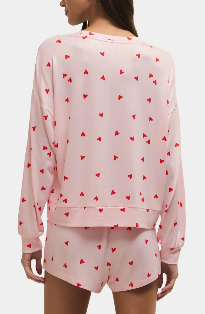 Z SUPPLY MIRA HEART LONG SLEEVE TOP