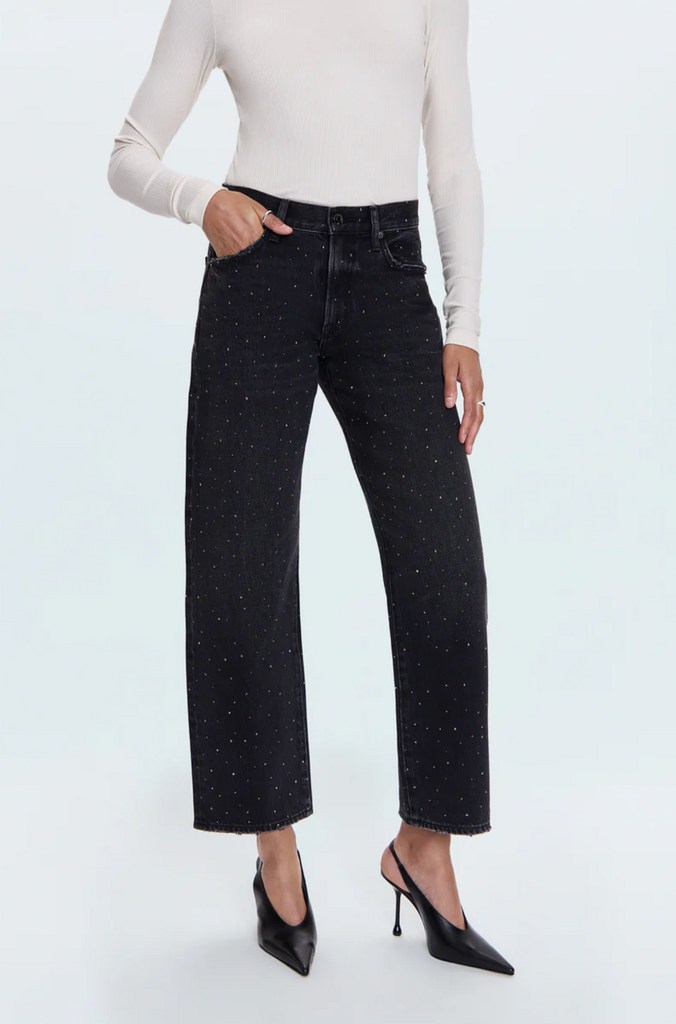 PISTOLA LEXI MID RISE BOWED STRAIGHT JEAN