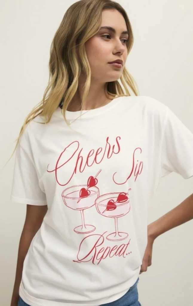 Z SUPPLY CHEERS BOYFRIEND TEE