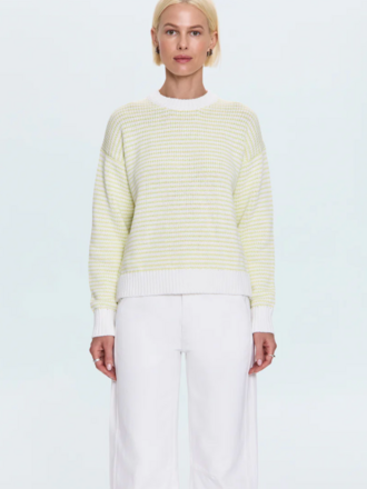 PISTOLA AURA RELAXED CREW NECK SWEATER