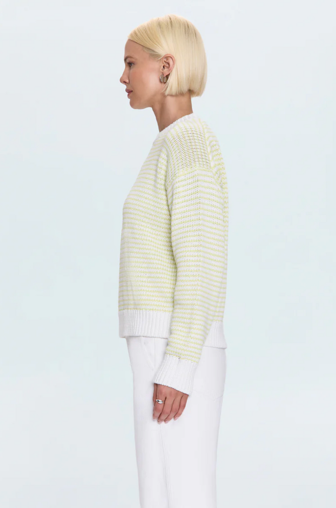 PISTOLA AURA RELAXED CREW NECK SWEATER