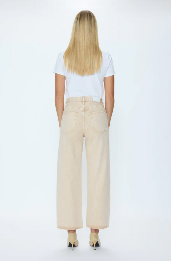 PISTOLA TATE CROP HIGH RISE BOWED WIDE LEG JEAN