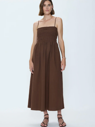 PISTOLA BIANCA SHIRRED BODICE DRESS