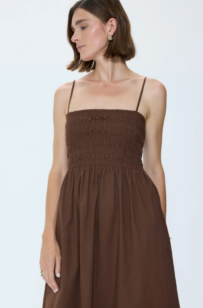 PISTOLA BIANCA SHIRRED BODICE DRESS